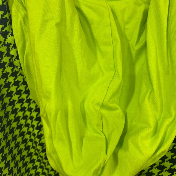 IVY PARK Neon Green and Black Houndstooth Hoodie - Picture 4 of 9